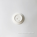 90mm White/Natural Flip Lid Disposable Hot Drink Lid